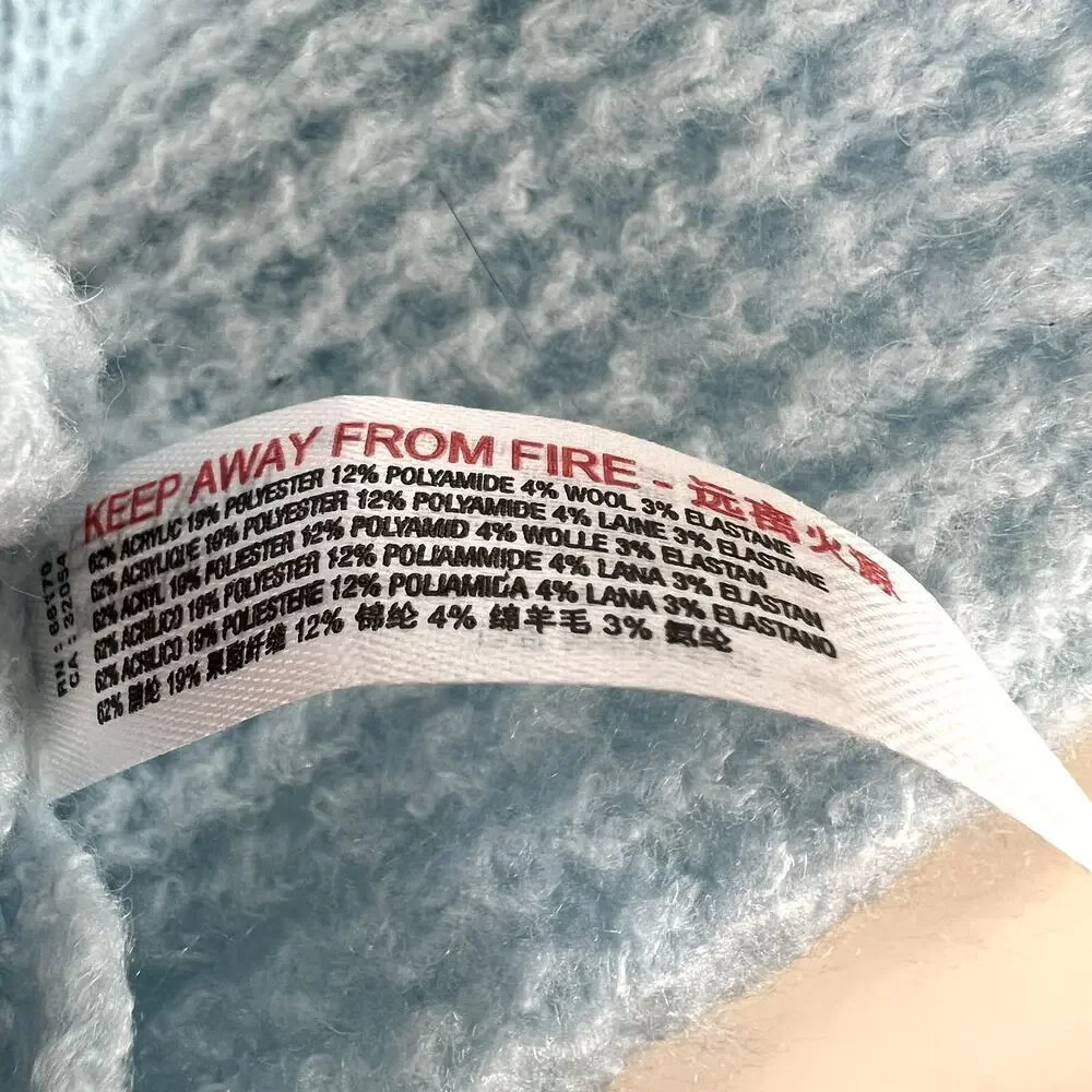 Intimately Free People Cozy Pullover Dress V-Neck Light Blue XS SMALL Knit